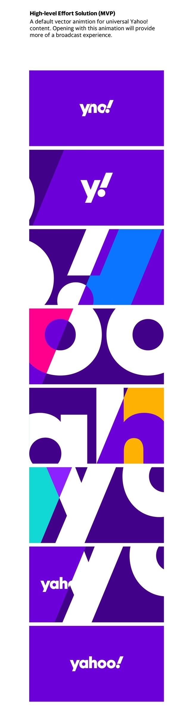 High-effort loading option: a vertical sequence of animated brand letterforms.