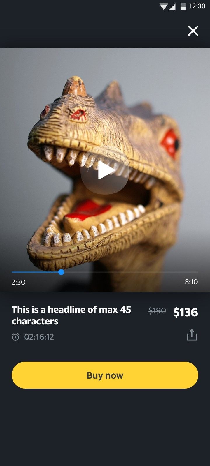 Deal of the Day lightbox on Android.
